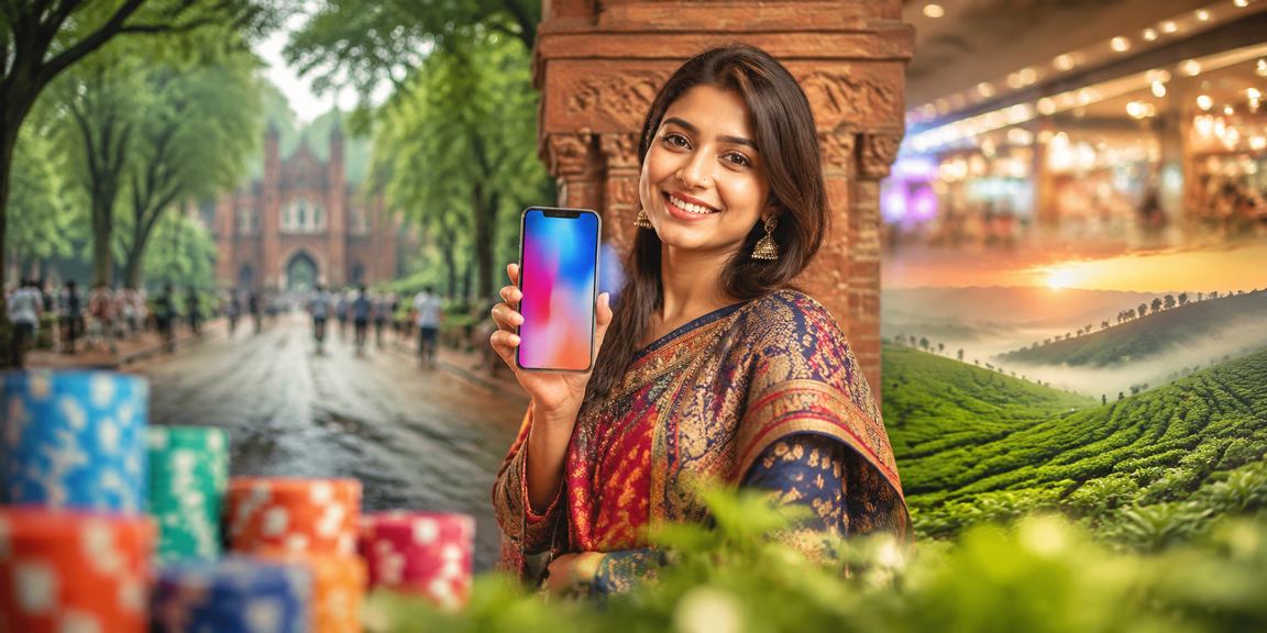 রাজশাহীতে চা বাগানের পাশে মোবাইলে bets 888 ডিপোজিট করছেন একজন ব্যবহারকারী